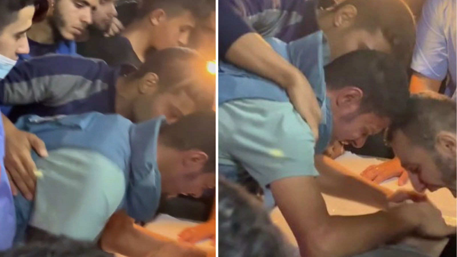 Gazze'den gelen acı görüntüler vicdanları sızlatıyor! Arkadaşına gözyaşlarıyla veda etti