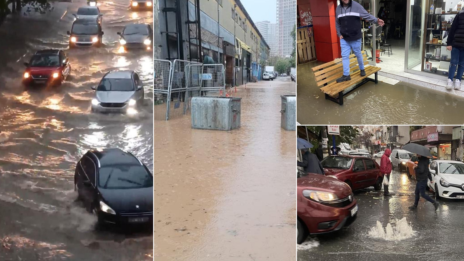 İstanbul ve İzmir'de sağanak hayatı felç etti!