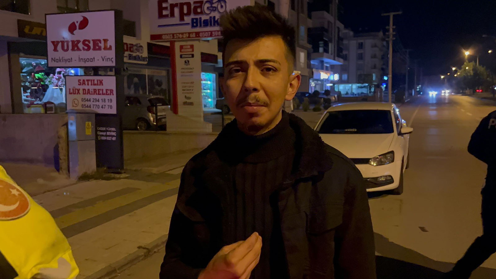 Alkollü sürücüden basın mensuplarına tepki