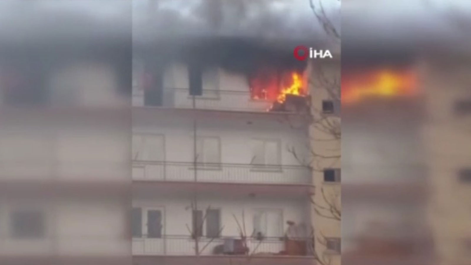 Ankara'da 5 katlı binada korkutan yangın