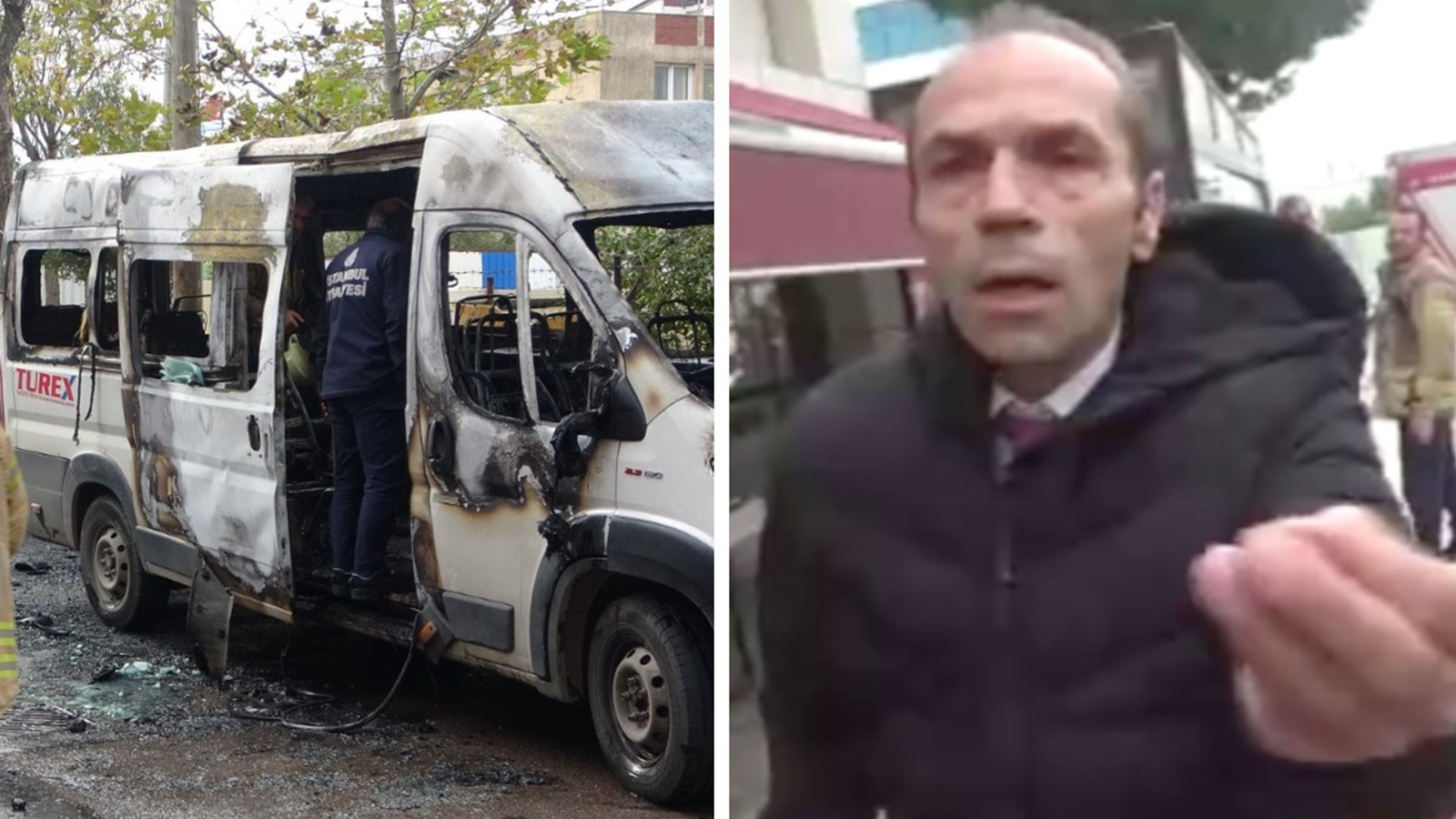 Araç yangınını çeken İHA muhabirine firma yetkilisinden çirkin saldırı: Bu araçlar kimin biliyor musun!