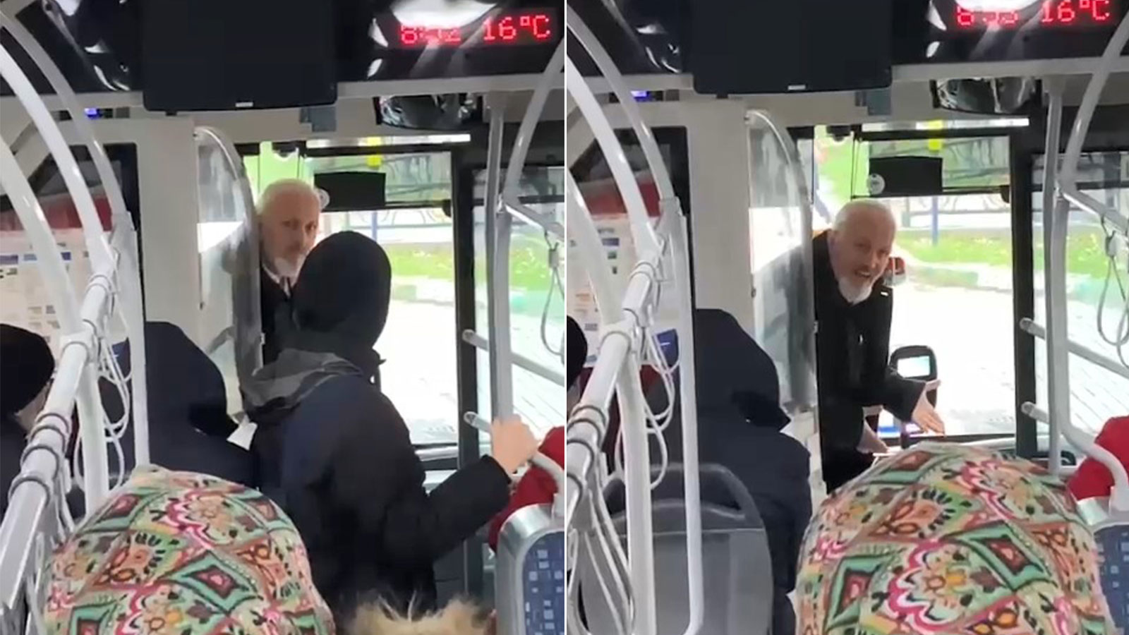 Otobüs şoförü çıldırdı: O anlar kamerada