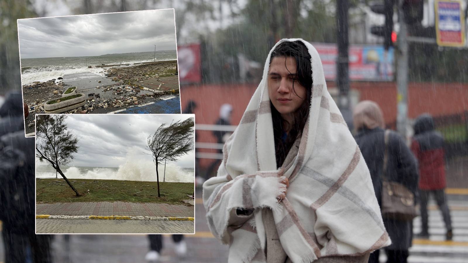 İstanbul'da şiddetli yağış ve fırtına etkisini göstermeye başladı