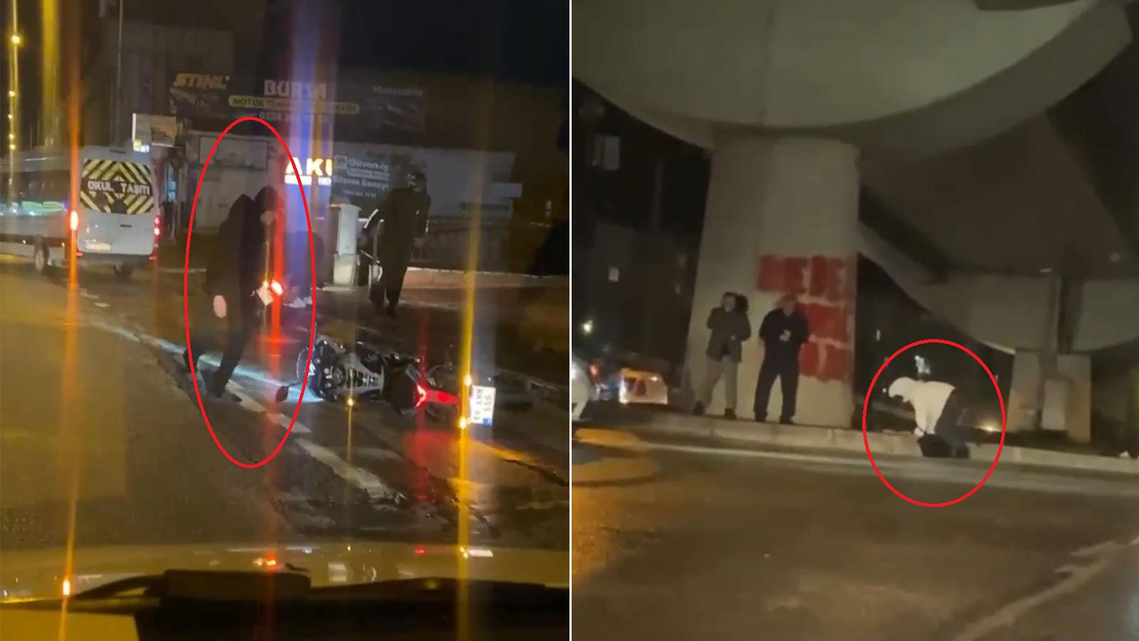 Bursa’da fırtına hayatı felç etti! Vatandaşların zor anları kameralara yansıdı