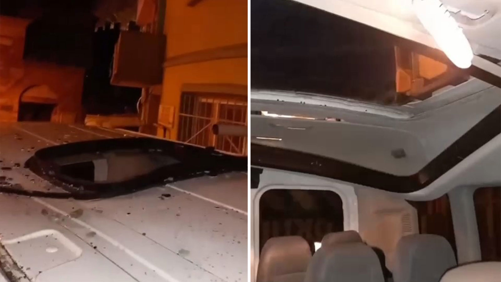 Bursa'da şiddetli lodos! Evden kopan baca servis minibüsüne düştü