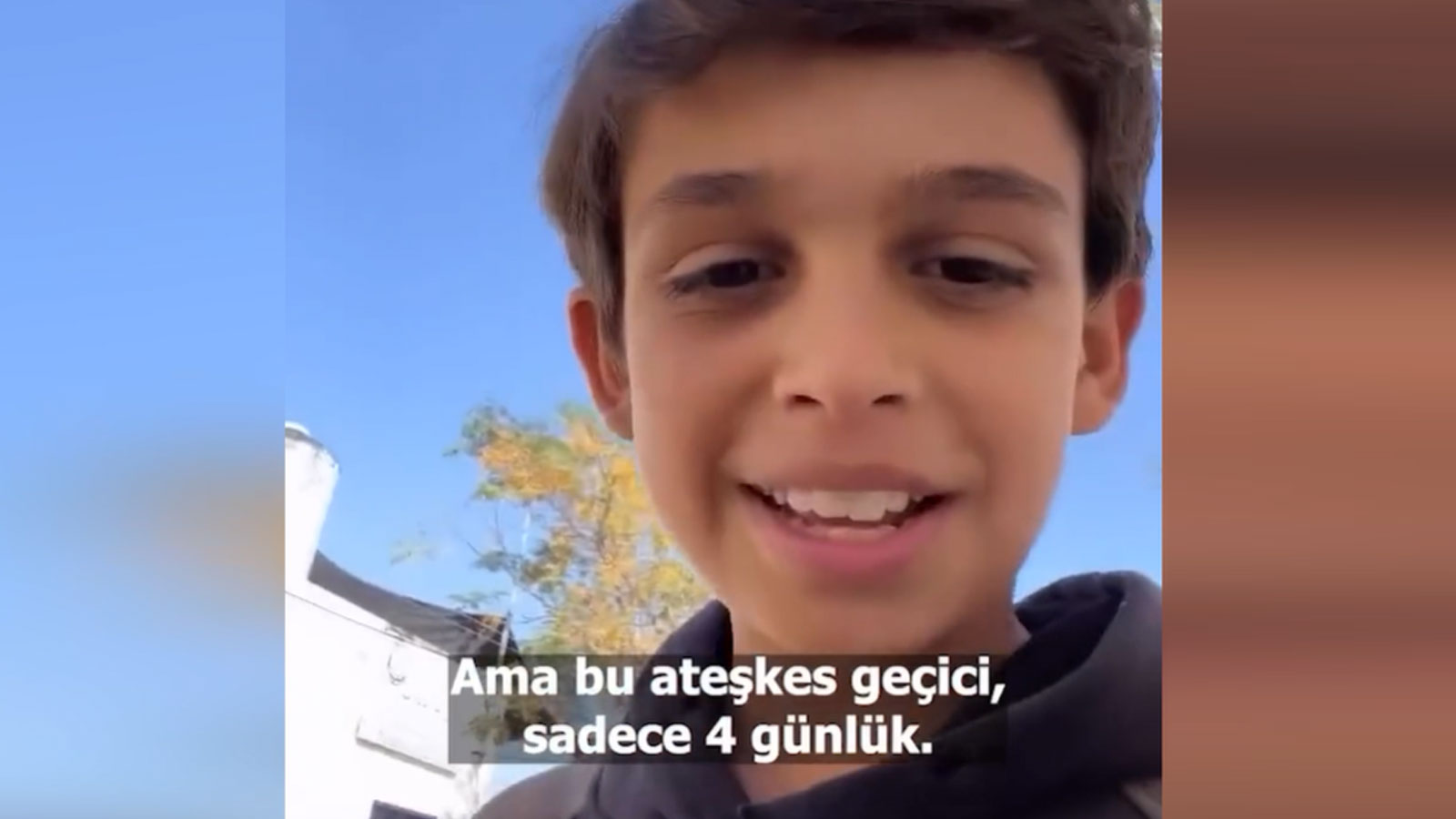 Gazzeli çocuğun ateşkes mutluluğu: Dünya o sesler olmadan çok güzel