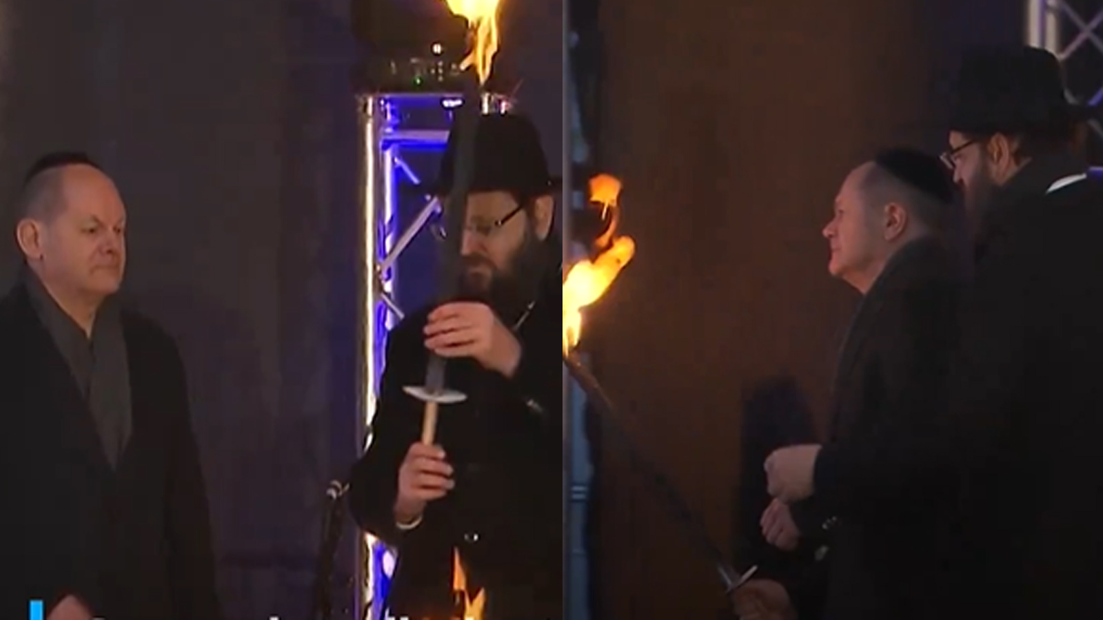 Almanya Başbakanı Yahudi Işık Festivali'ne katıldı! İsrail'e destek mesajları verdi görseli