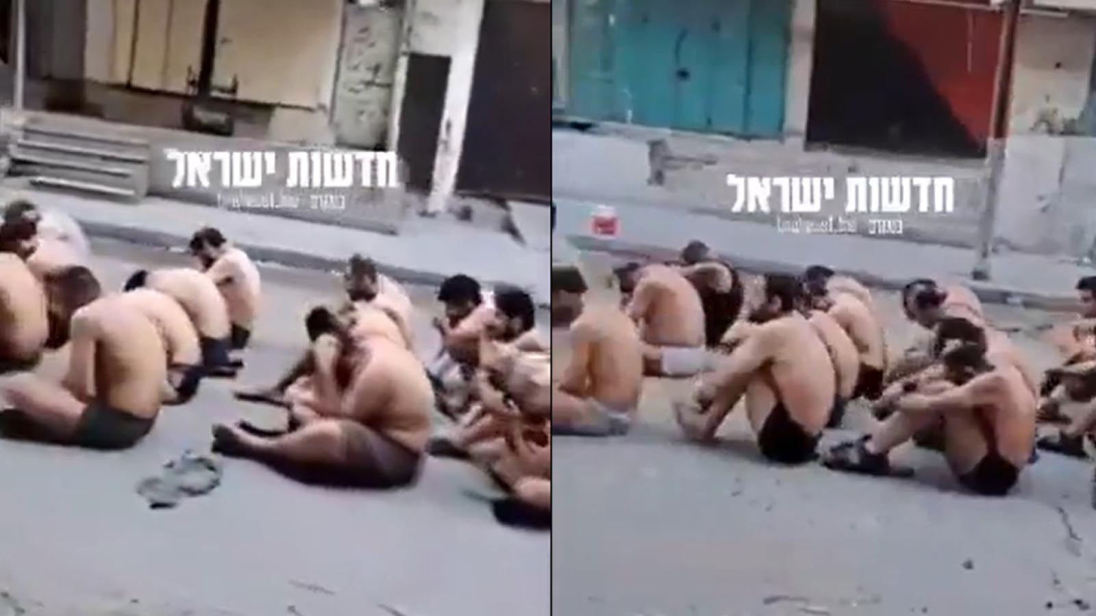 İsrail zulümlerine bir yenisi daha ekledi! Siviller yarı çıplak sokakta gezdirildi