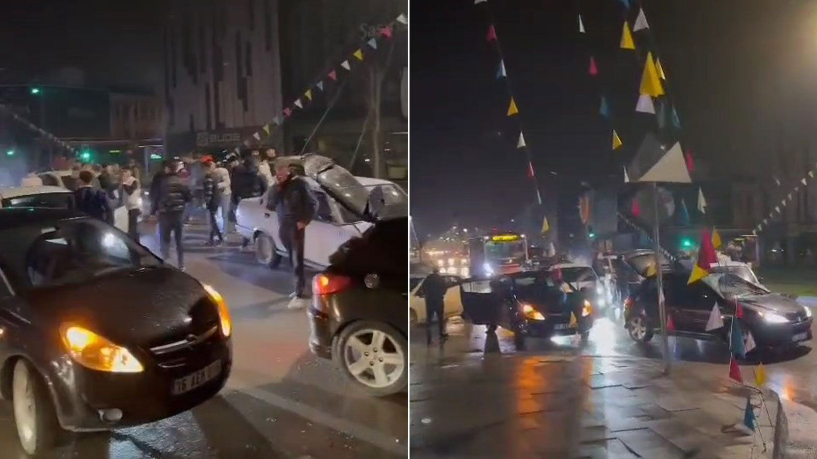 Asker konvoyunda yolu kapatıp çiftetelli oynadılar