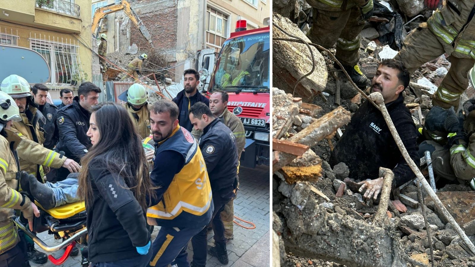 İstanbul Kadıköy'de yıkım çalışması sırasında bina çöktü!