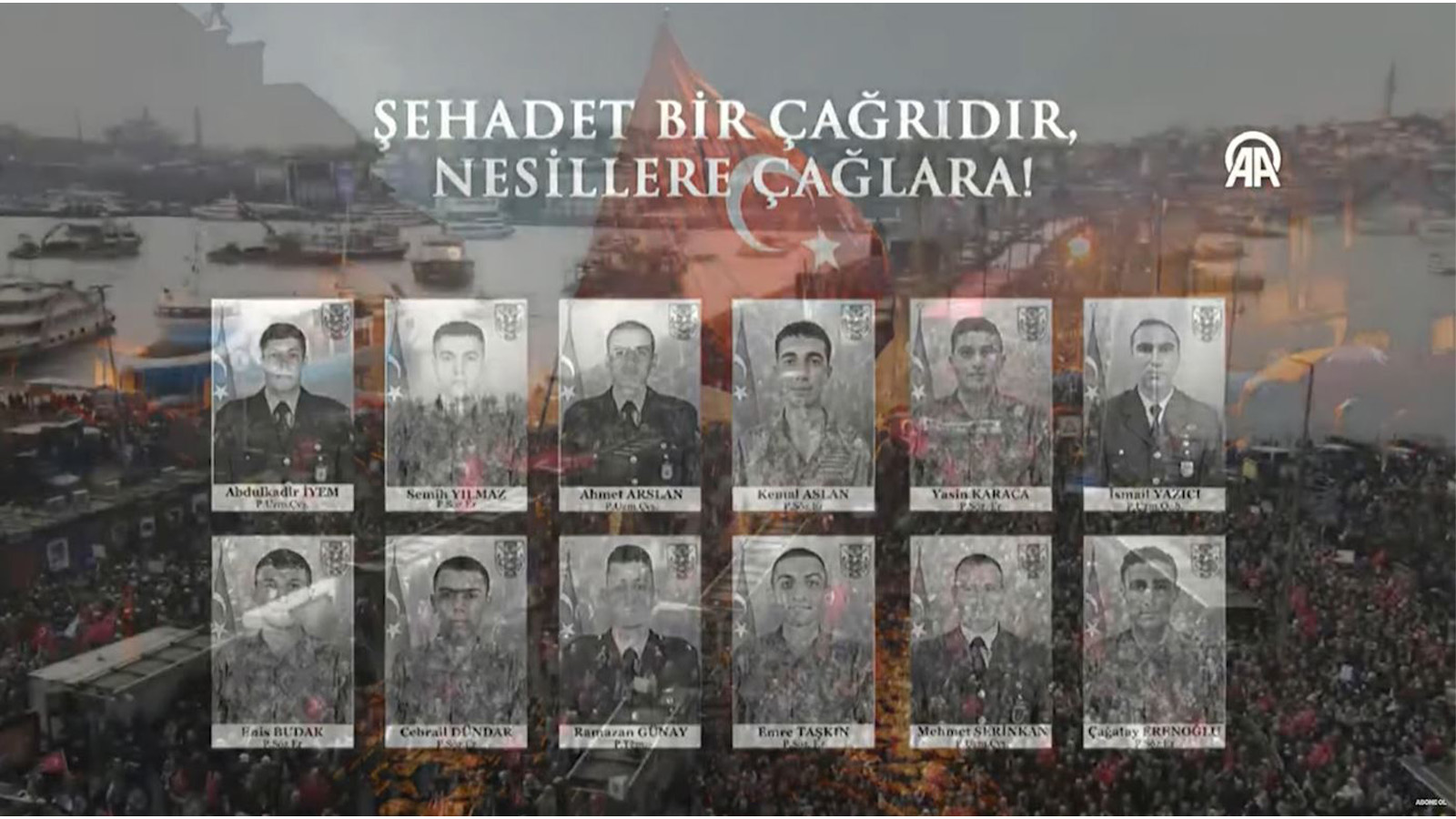 Galata'da duygulandıran anlar: Şehitlerimiz isimleriyle anons edildi! Tüyler diken diken oldu