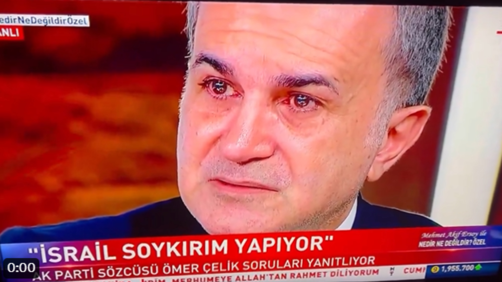 Ömer Çelik 'dakikada 10 çocuk ölüyor' dedi, canlı yayında gözyaşlarını tutamadı