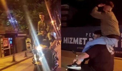 Motosiklet üstünde akılalmaz yolculuk: Arkadaşını omzunun üstünde taşıdı - gundem
