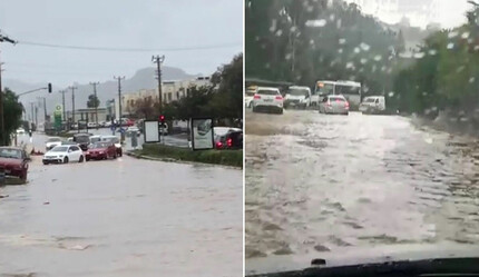 Meteoroloji uyarmıştı, yağış bir geldi pir geldi: Bodrum’da eğitime olumsuz hava engeli  - gundem