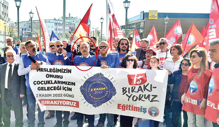 AYM önünde sınavı boykot eden başkan sınava girmiş - egitim