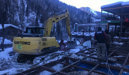 Ayder Yaylası'nda temizlik başladı! Altı yapı yıkıldı - ekonomi