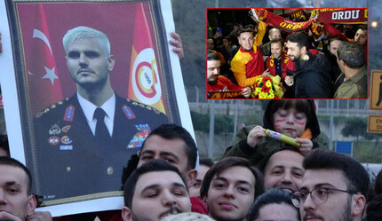 Galatasaray'a Giresun'da mizahi karşılama; Icardi'ye general üniforması giydirdiler - spor