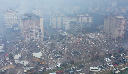 Depremin merkez üssü Kahramanmaraş havadan görüntülendi - dunya