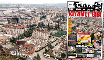 Kahramanmaraş depremi gazete manşetlerinde: Kıyamet gibi! Önce 7,7 sonra 7,6 ile yıkıldık - magazin