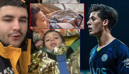 Depremin 113. saatinde kurtarılan Adıyamanlı Mesut, Arda Güler ile görüntülü konuştu - spor