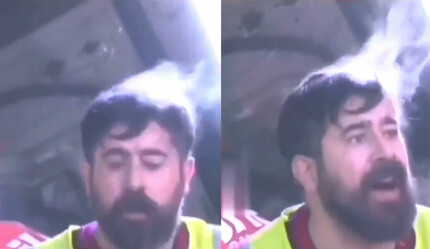 ‘Hakkınız asla ödenmez’ Görüntüler yürekleri sızlattı! Baretini çıkaran görevlinin başından saniyelerce dumanlar yükseldi - gundem