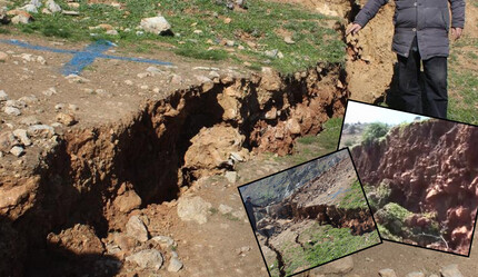 Fay hatlarının oluşturduğu insan boyunu aşan yarıklar görüntülendi! İşte depremin dehşetini gösteren çarpıcı görüntüler - haberler