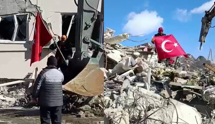 AFAD görevlisinin bayrak hassasiyeti duygulandırdı - gundem