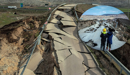 Yol paramparça oldu, devasa çatlaklar oluştu! Deprem sonrası ürküten görüntü - gundem