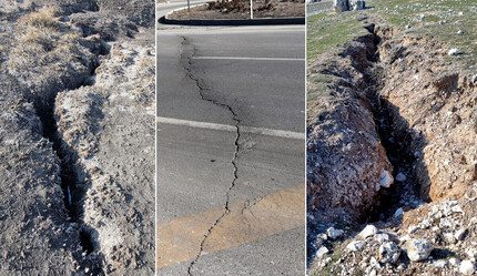 Niğde ve Konya'daki depremlerden etkilenen Aksaray’da araziler yarıldı, yollarda çatlaklar oluştu - gundem
