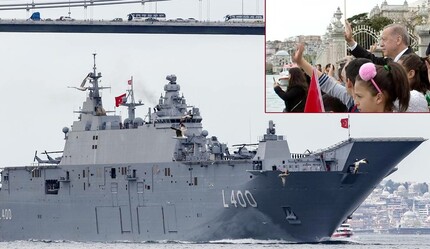 TCG Anadolu, İstanbul'dan ayrıldı! Cumhurbaşkanı Erdoğan, çocuklarla uğurladı - gundem