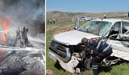 Şırnak'ta dehşet kaza! Ham petrol yüklü tır kamyonetle çarpıştı, yangın çıktı: 2 ölü, 4 yaralı - dunya