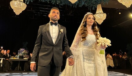 Beşiktaşlı Umut Meraş Merve Aydemir'le evlendi, takım tam kadro düğüne gitti - spor