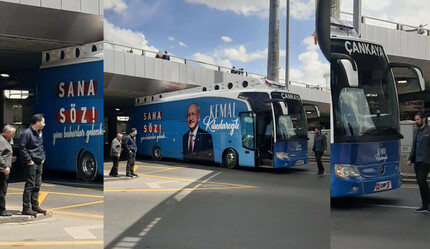 CHP otobüsü Sıhhiye Köprüsü'ne sıkıştı - gundem
