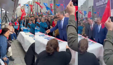 CHP standını ziyaret eden Bakan Koca'nın eli havada kaldı - saglik