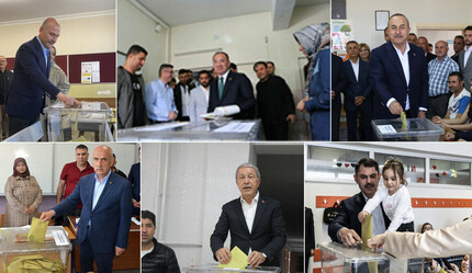 Bakanlar sandık başında: Kabine üyeleri oylarını kullandı, ilk mesajlarını verdi - secim-2023