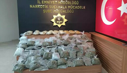 74 kilo 800 gram skunk ele geçirildi  - gundem