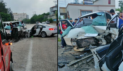 Osmaniye'de işçileri taşıyan minibüs ile otomobil çarpıştı! Genç sürücü öldü, 10 yaralı var - gundem