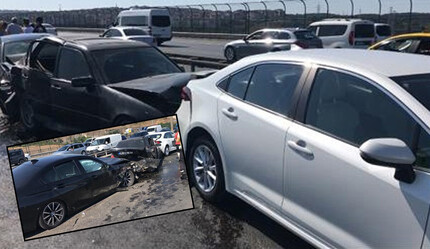 Eyüpsultan'da 1'i askeri personel minibüsü olmak üzere 5 araç birbirine girdi: Yaralılar var - gundem