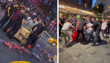 Taksim'de akılalmaz görüntüler: Karpuz satan adamın aracına el koydular, direndi ama olmadı - ekonomi