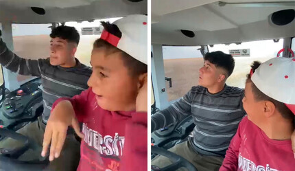 Bir yandan tarla sürdüler, bir yandan eğlendiler, abi-kardeşin yaptıkları herkesi güldürdü - ekonomi