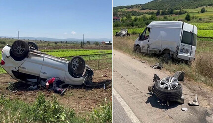 Kontrolden çıkan otomobil park halindeki minibüse çarptı: Ölü ve yaralılar var - gundem