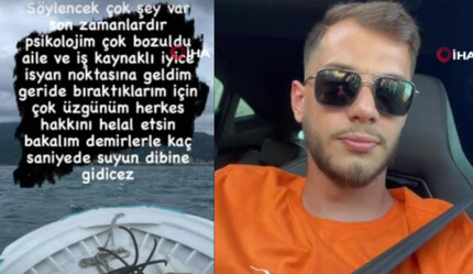 ‘Buraya kadarmış’ diyen genç ayağına bağladığı çapa ile denize atladı - gundem