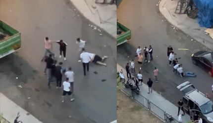 Sopayla bayıltıp tekmelemeye devam ettiler! Kimse tartışmanın nedenini anlamadan sokak ringe döndü - gundem