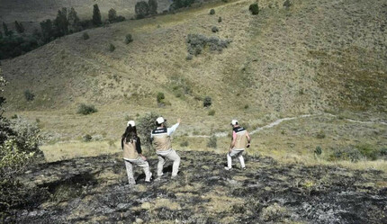 Çıkan mera yangınında 150 dekar alan zarar gördü - gundem