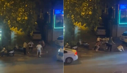 Yan bakma kavgası: Tekme ve yumruklar havada uçuştu - gundem