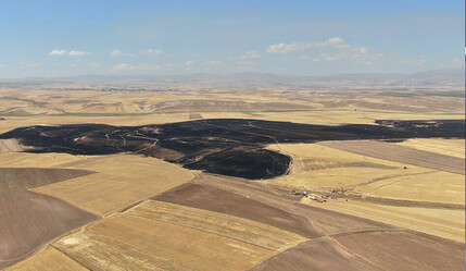 Buğday tarlasında yangın: 3 bin dönümlük emek kül oldu - gundem