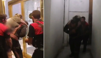 Kahraman itfaiye eri baygın haldeki kadını kurtardı, o anlar kameraya yansıdı - gundem