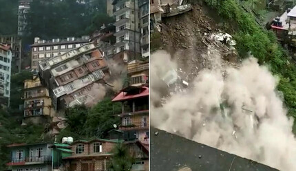 Hindistan’da heyelan sonrası binalar yerle bir oldu! Bölgede kırmızı alarm verildi - dunya