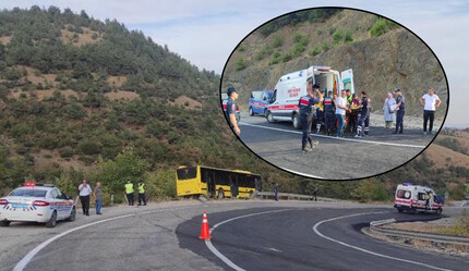 Bursa'da belediye otobüsünde faciadan dönüldü! Uçurumun kenarındaki bariyerlere çarparak durabildi: 10 yaralı var - gundem