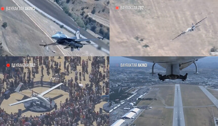 Bayraktar TB-2 ve AKINCI kameraları havadan görüntüledi - dunya